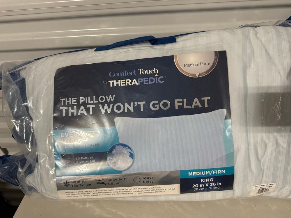 Therapedic King-size bed pillow